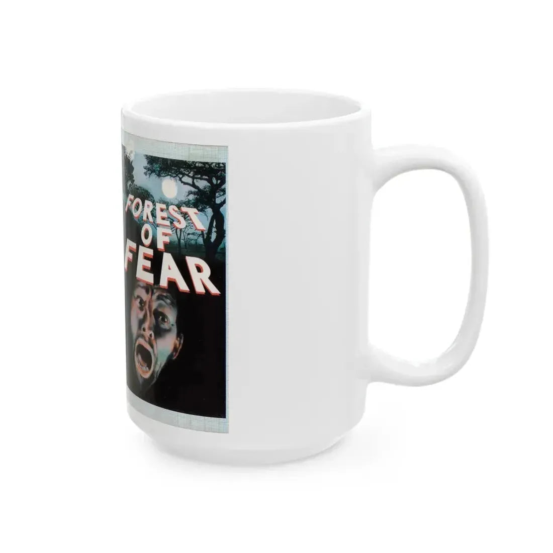 FOREST OF FEAR VIDEO NASTY (VHS COVER) - White Coffee Mug - Go Mug Yourself