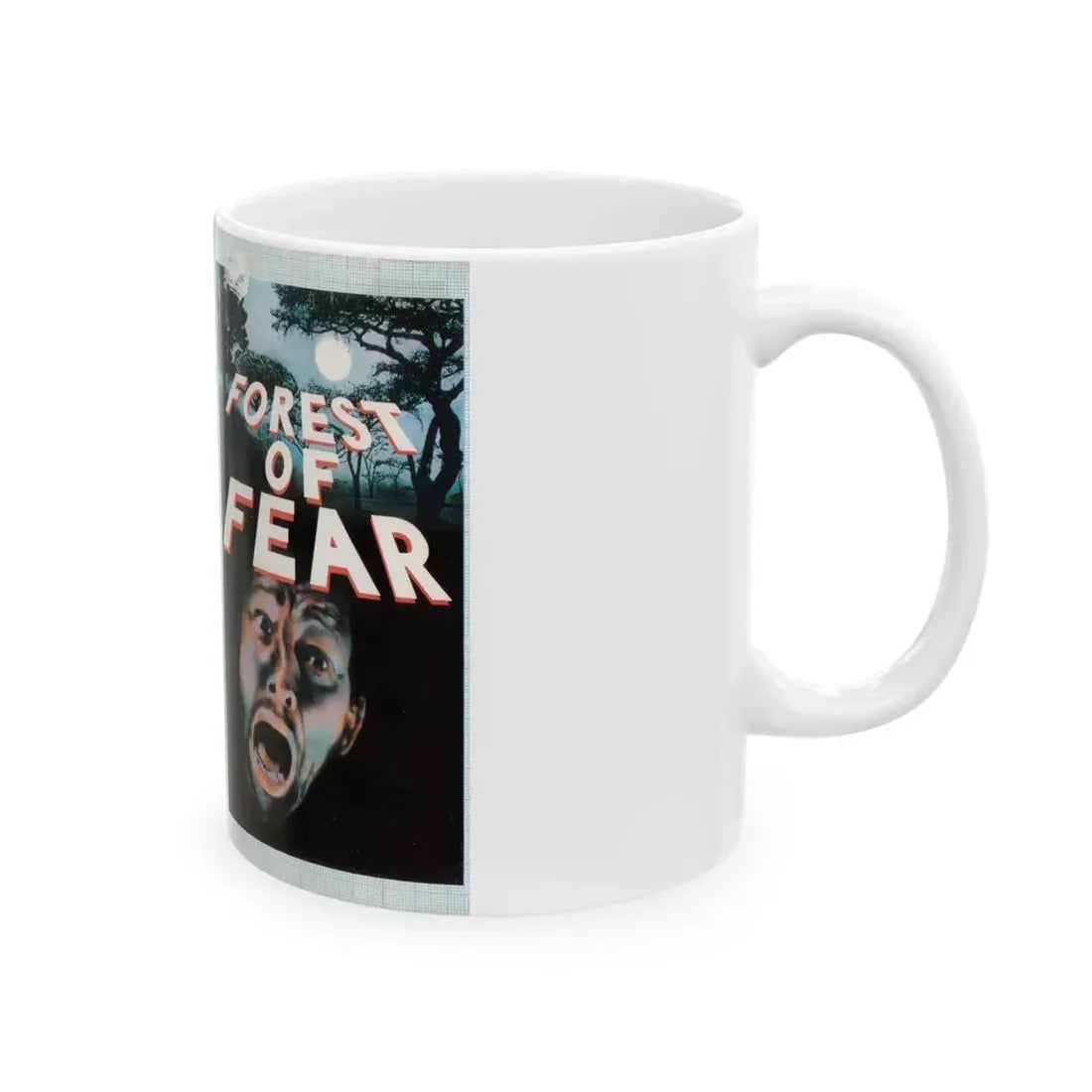 FOREST OF FEAR VIDEO NASTY (VHS COVER) - White Coffee Mug - Go Mug Yourself