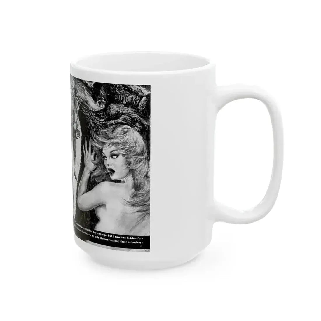 Forest of Naked Thrills, Man's True Danger, July 1967 - White Coffee Mug - Go Mug Yourself