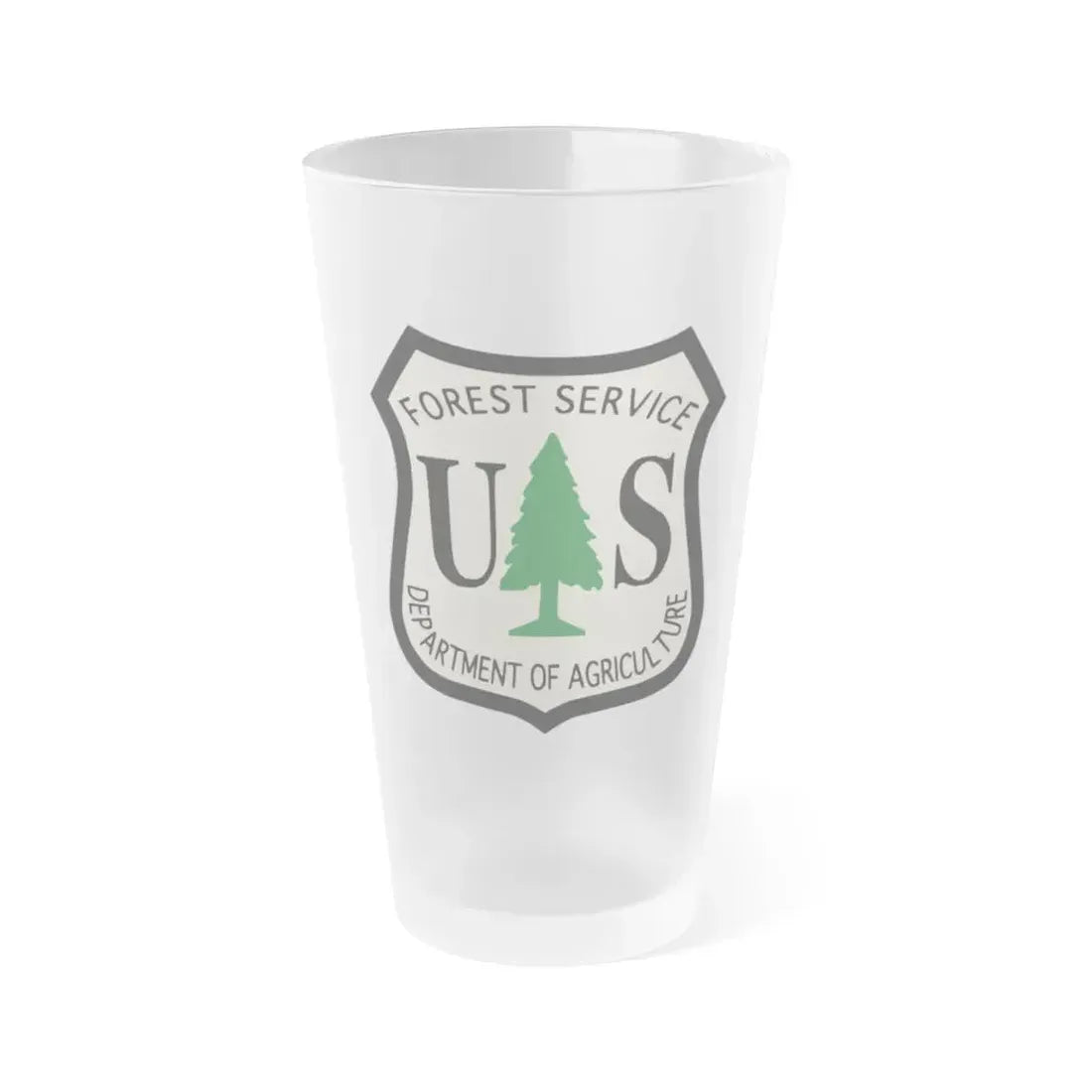 Forest Service Dept of Agriculture - Frosted Pint Glass 16oz 16oz Frosted - Go Mug Yourself