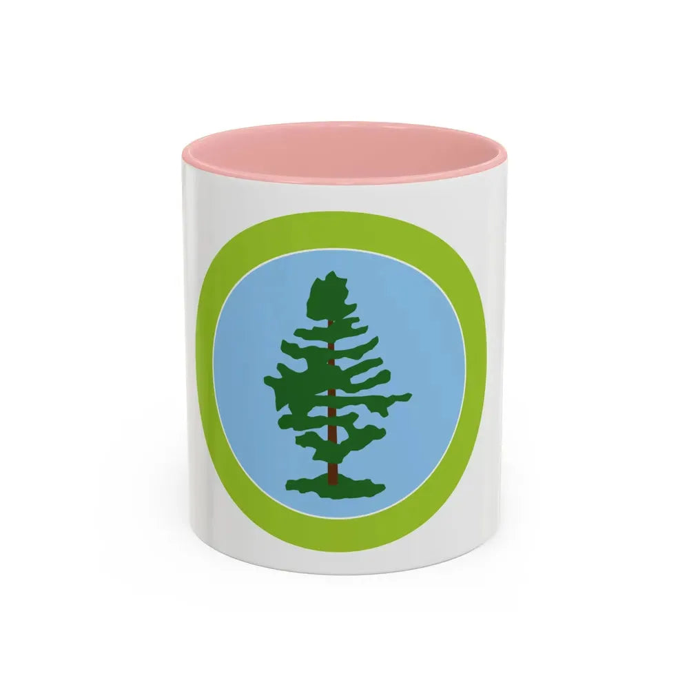 Forestry (Boy Scout Merit Badge) Accent Coffee Mug 11oz Pink - Go Mug Yourself