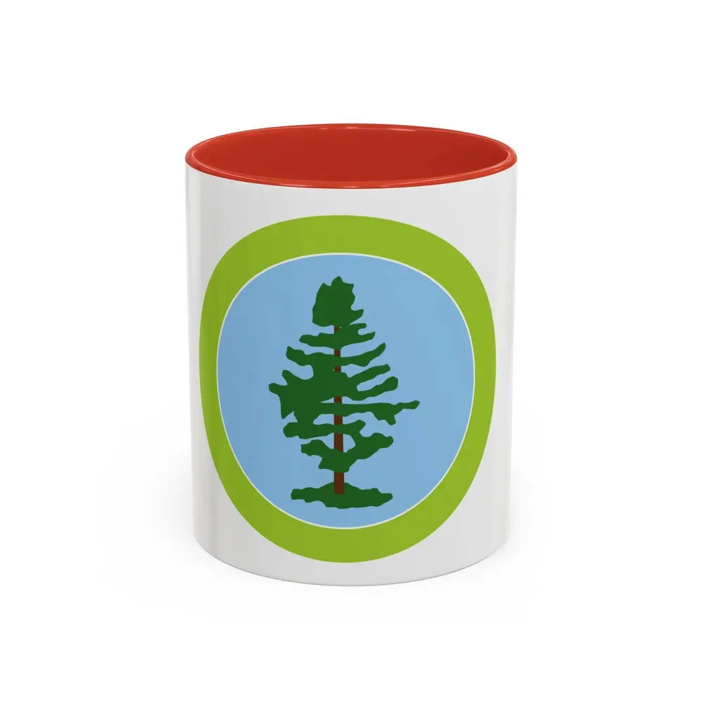 Forestry (Boy Scout Merit Badge) Accent Coffee Mug 11oz Red - Go Mug Yourself