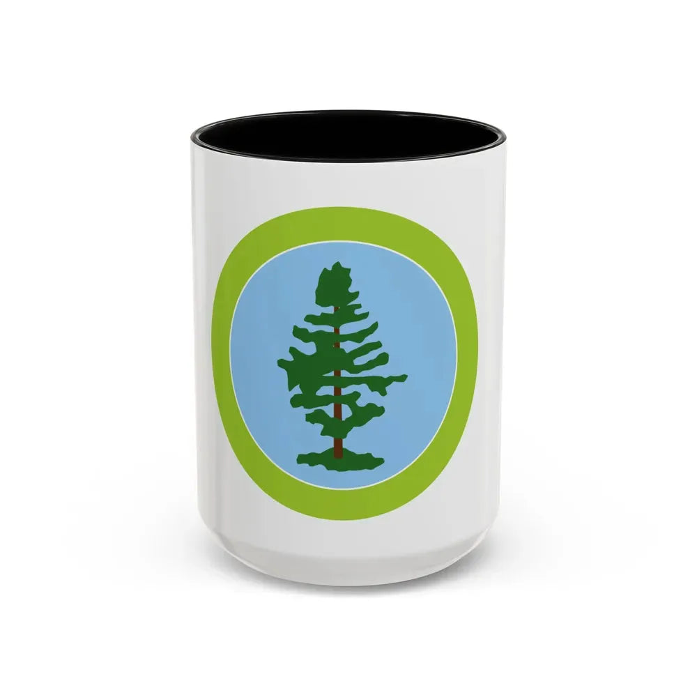 Forestry (Boy Scout Merit Badge) Accent Coffee Mug 15oz Black - Go Mug Yourself