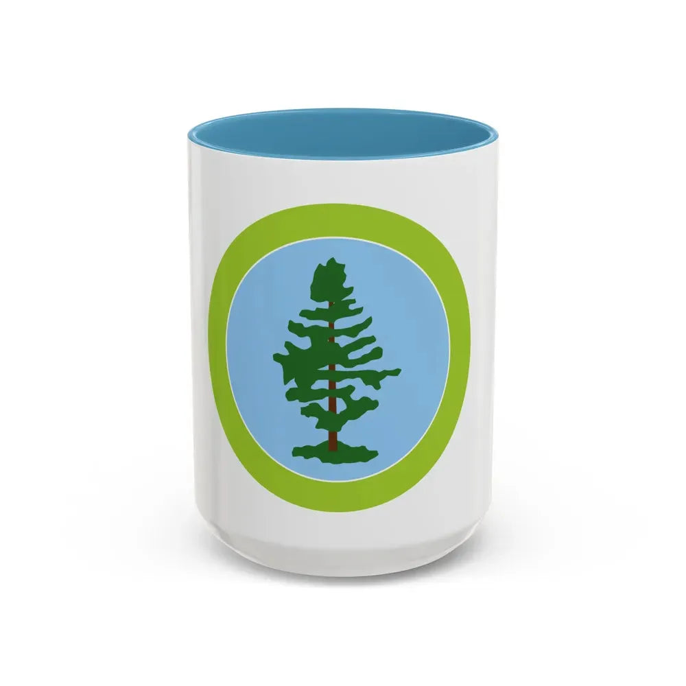 Forestry (Boy Scout Merit Badge) Accent Coffee Mug 15oz Light Blue - Go Mug Yourself
