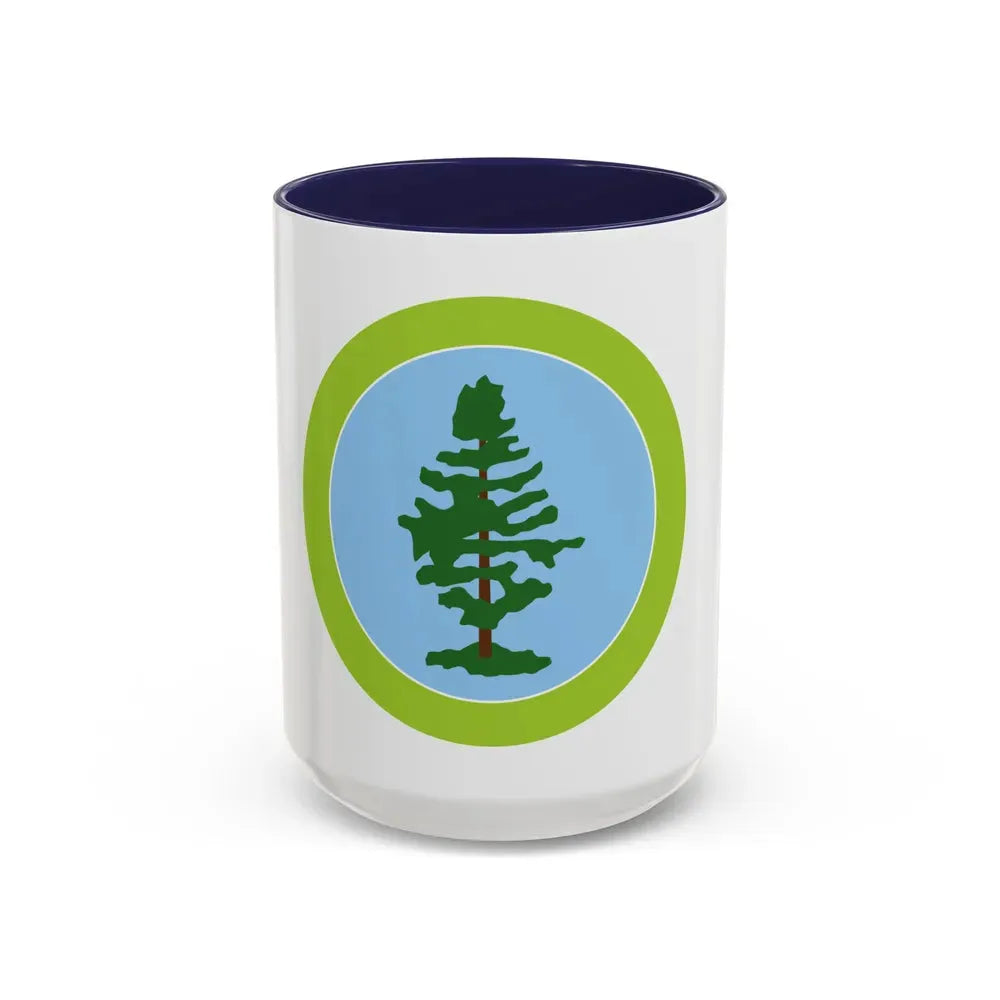 Forestry (Boy Scout Merit Badge) Accent Coffee Mug 15oz Navy - Go Mug Yourself