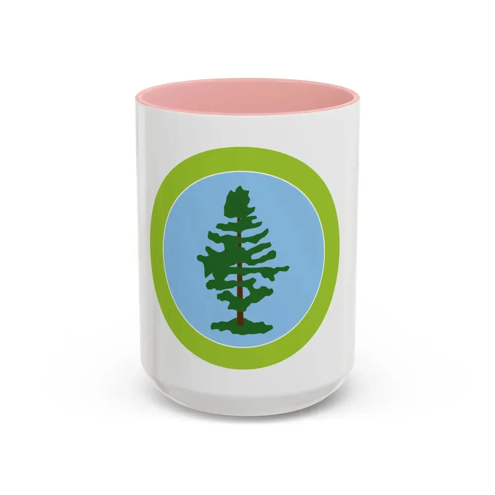 Forestry (Boy Scout Merit Badge) Accent Coffee Mug 15oz Pink - Go Mug Yourself