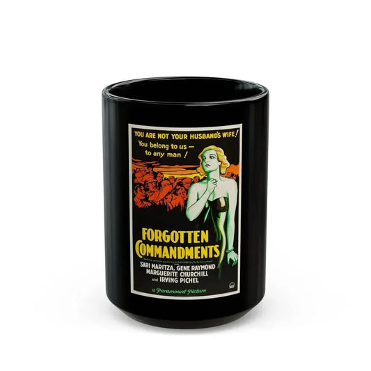 FORGOTTEN COMMANDMENTS 1932 Movie Poster - Black Coffee Mug 15oz - Go Mug Yourself