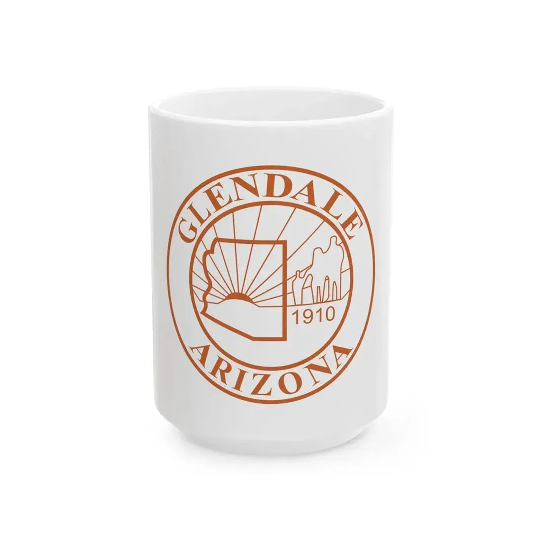 Former flag of Glendale Arizona (United States) White Coffee Mug 15oz - Go Mug Yourself