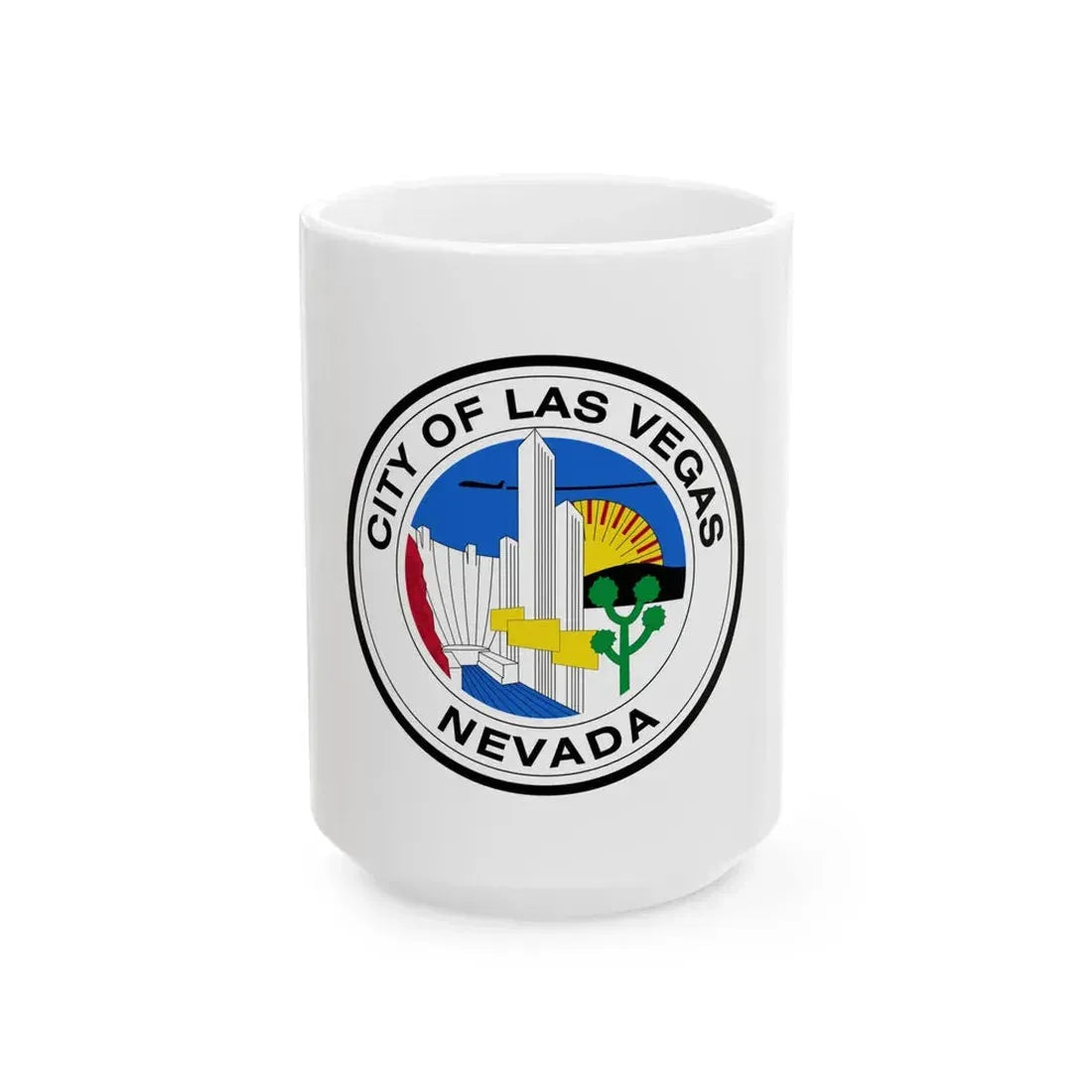 Former flag of Las Vegas Nevada 1968 (United States) White Coffee Mug 15oz - Go Mug Yourself