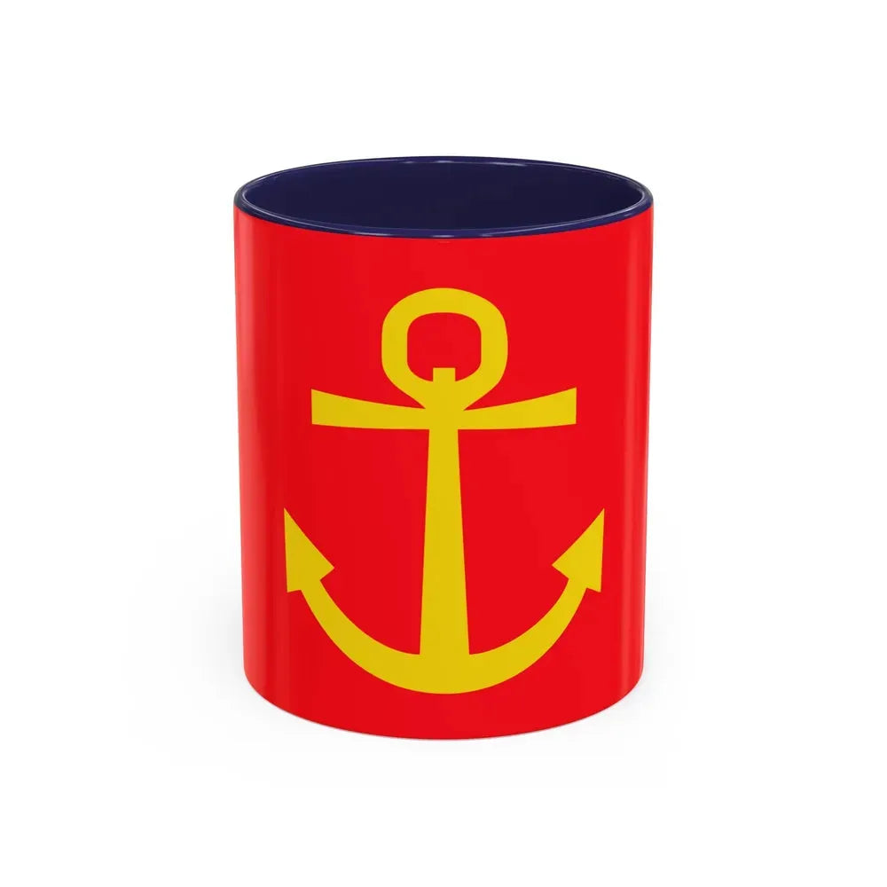 Former flag of Narvik Nordland Norway - Accent Coffee Mug 11oz Navy - Go Mug Yourself
