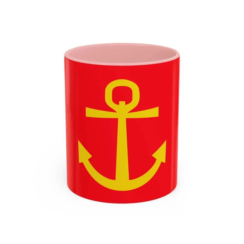 Former flag of Narvik Nordland Norway - Accent Coffee Mug 11oz Pink - Go Mug Yourself