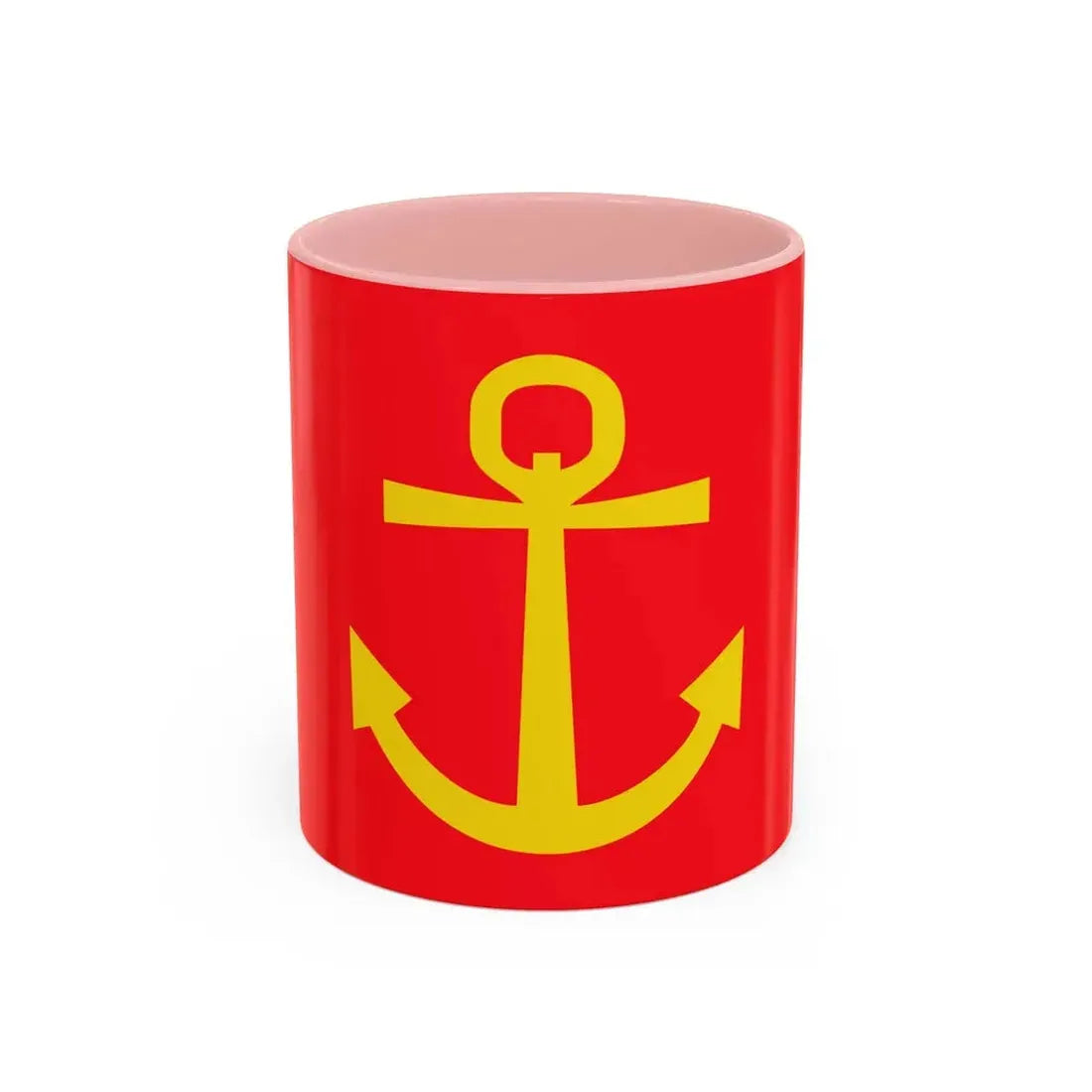 Former flag of Narvik Nordland Norway - Accent Coffee Mug 11oz Pink - Go Mug Yourself