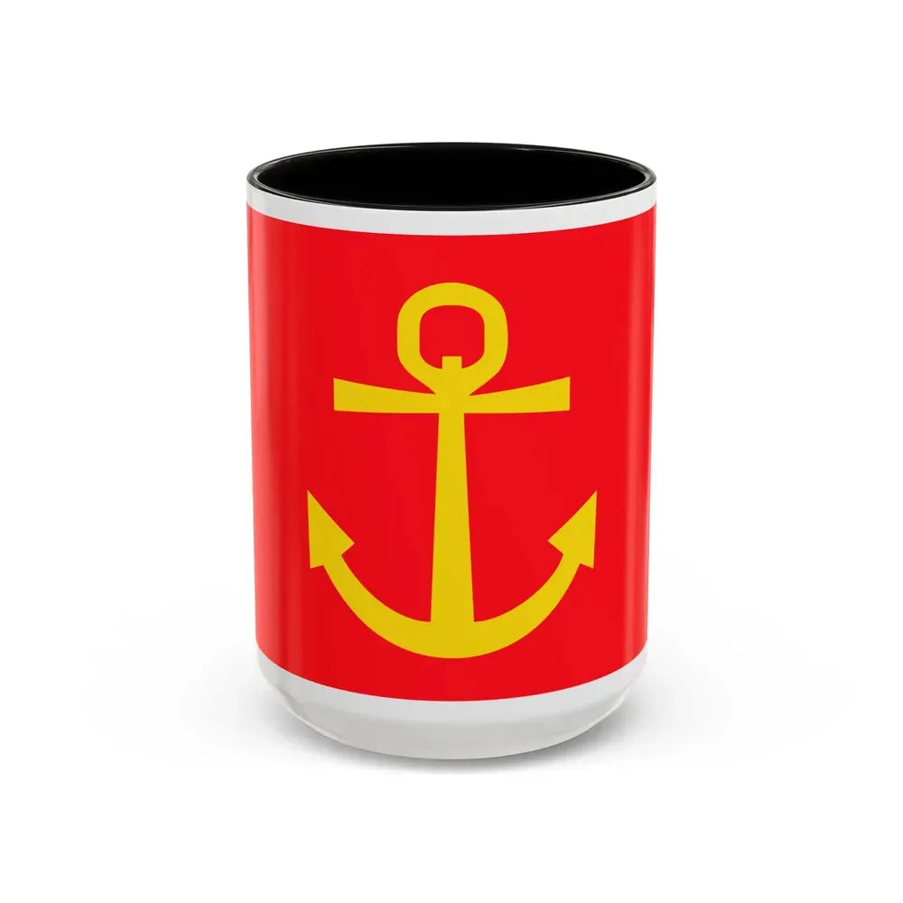 Former flag of Narvik Nordland Norway - Accent Coffee Mug 15oz Black - Go Mug Yourself