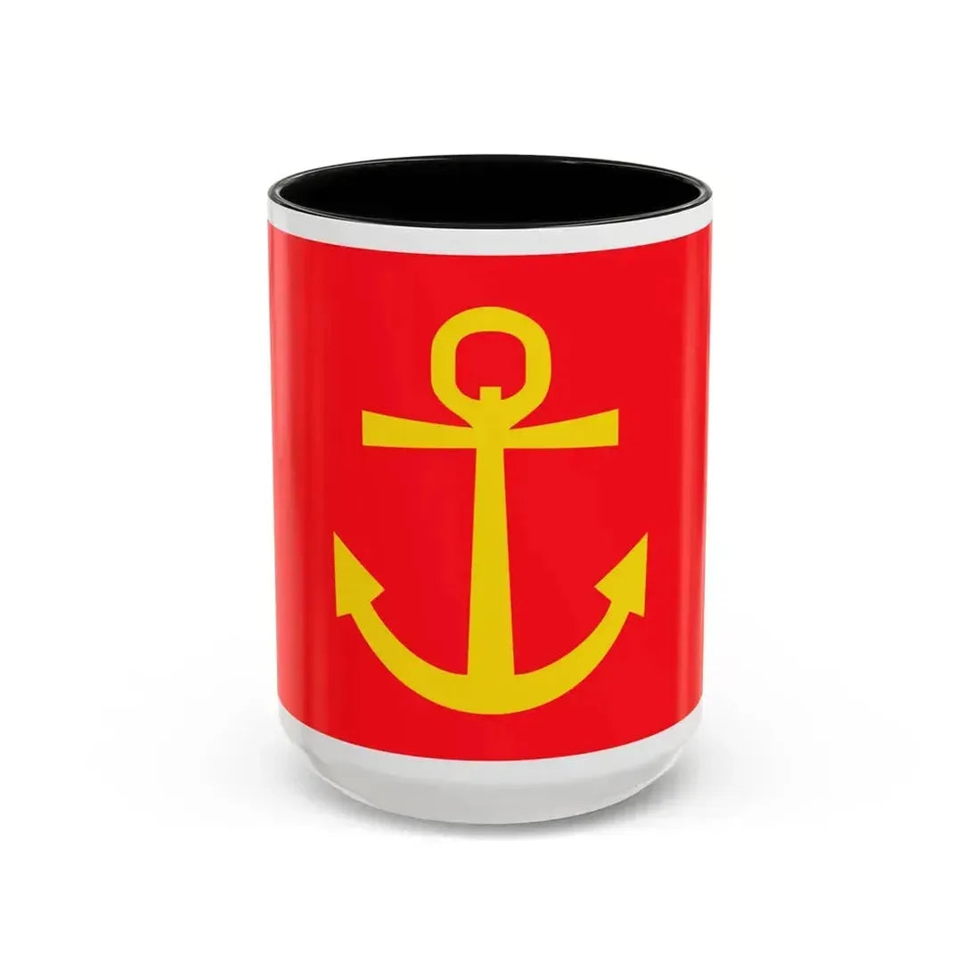 Former flag of Narvik Nordland Norway - Accent Coffee Mug 15oz Black - Go Mug Yourself