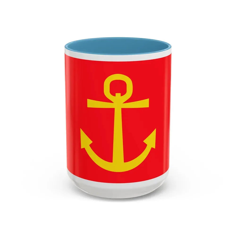 Former flag of Narvik Nordland Norway - Accent Coffee Mug 15oz Light Blue - Go Mug Yourself