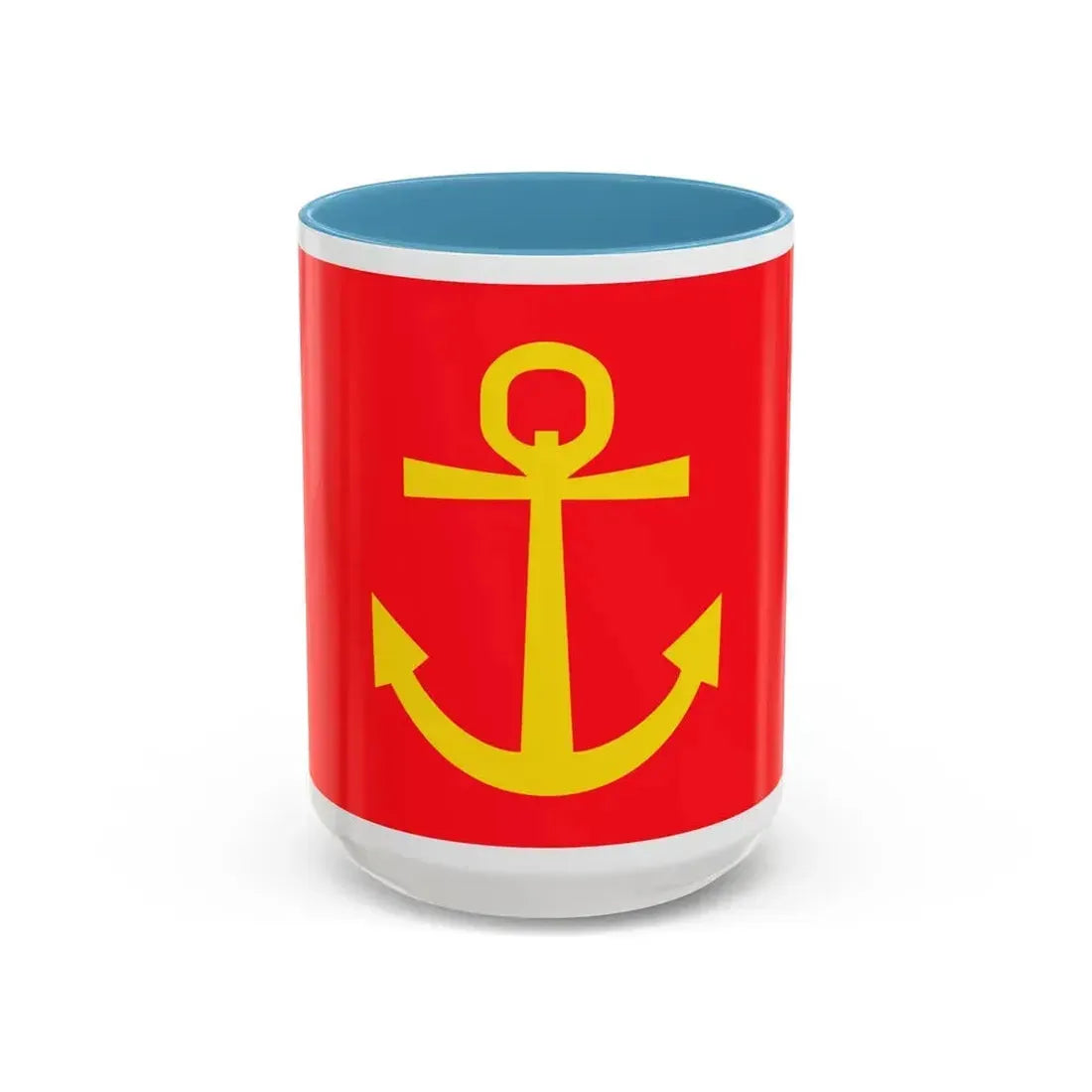 Former flag of Narvik Nordland Norway - Accent Coffee Mug 15oz Light Blue - Go Mug Yourself