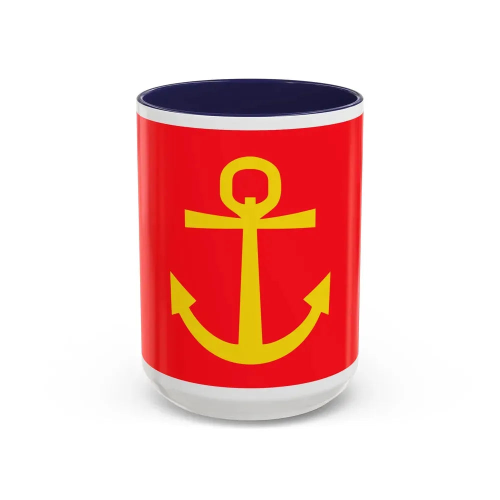 Former flag of Narvik Nordland Norway - Accent Coffee Mug 15oz Navy - Go Mug Yourself