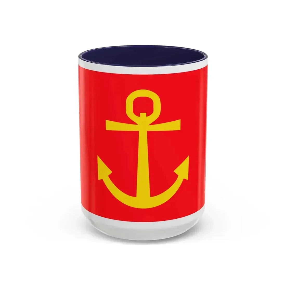 Former flag of Narvik Nordland Norway - Accent Coffee Mug 15oz Navy - Go Mug Yourself