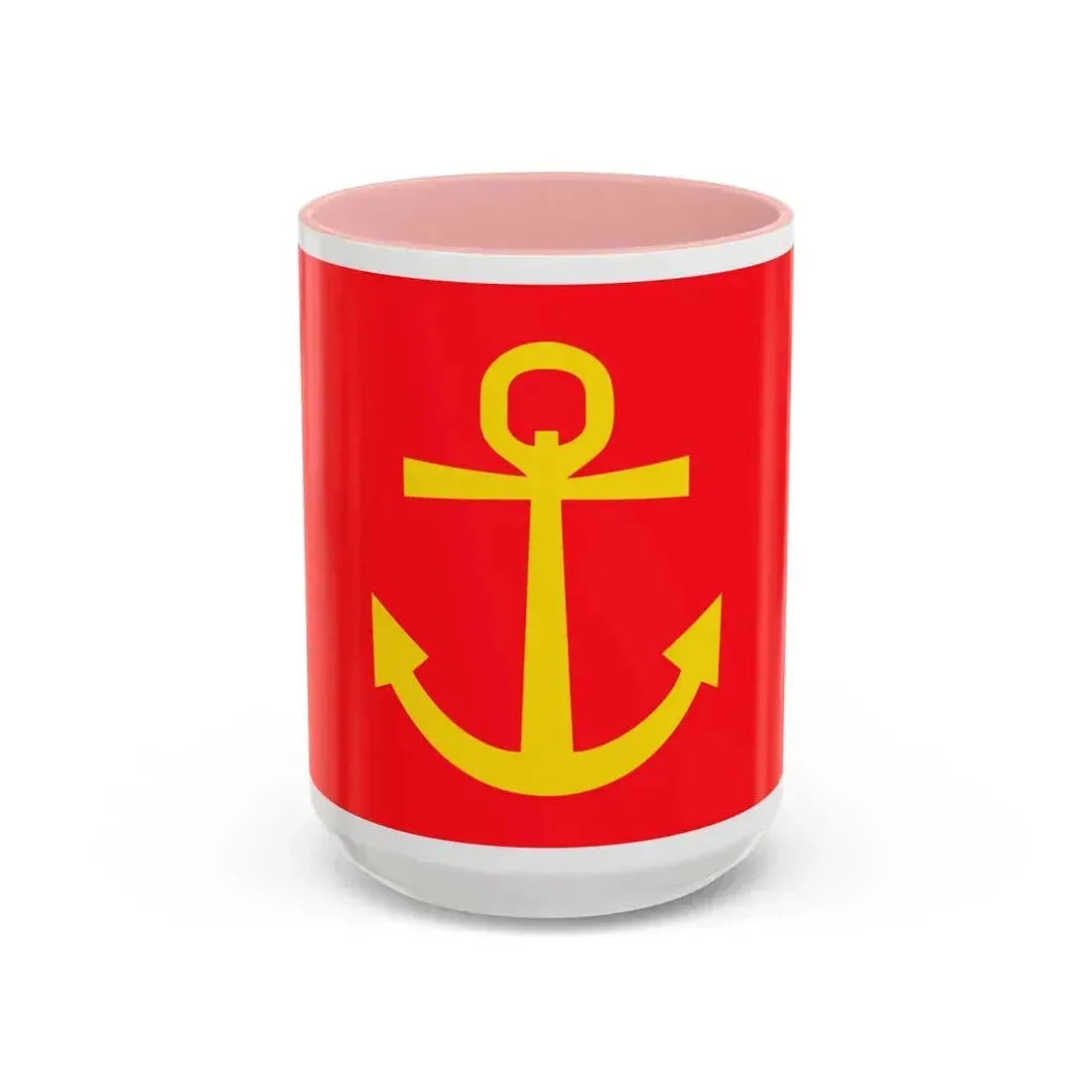 Former flag of Narvik Nordland Norway - Accent Coffee Mug 15oz Pink - Go Mug Yourself