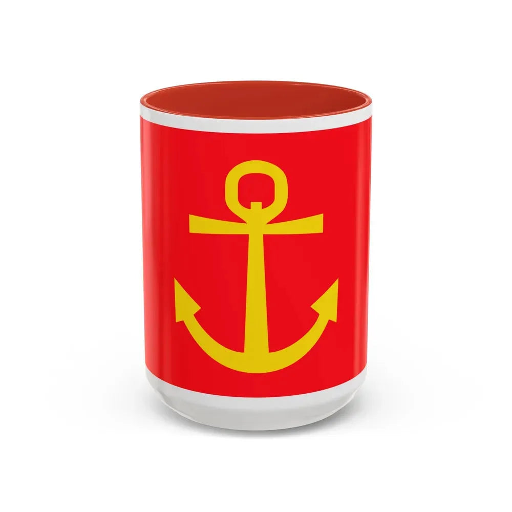 Former flag of Narvik Nordland Norway - Accent Coffee Mug 15oz Red - Go Mug Yourself