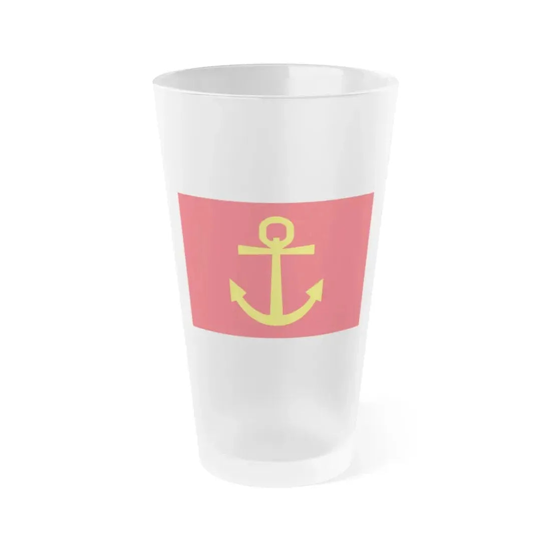 Former flag of Narvik Nordland Norway - Frosted Pint Glass 16oz 16oz Frosted - Go Mug Yourself