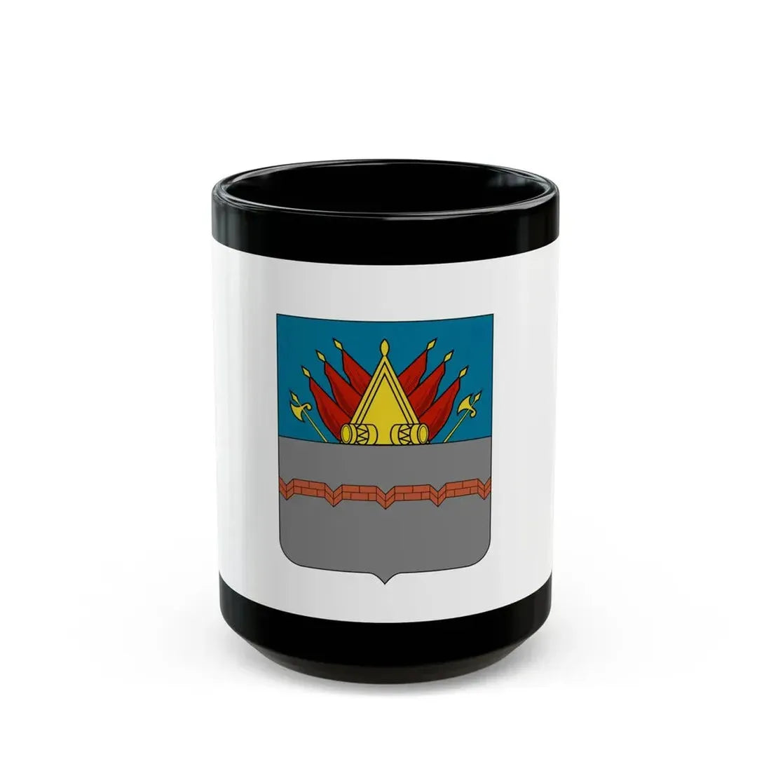 Former Flag of Omsk Russia - Black Coffee Mug 15oz - Go Mug Yourself