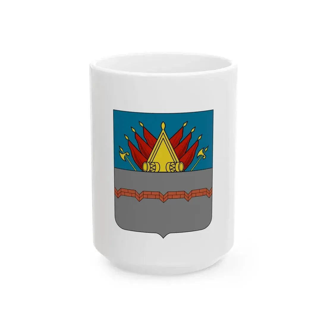 Former Flag of Omsk Russia - White Coffee Mug 15oz - Go Mug Yourself