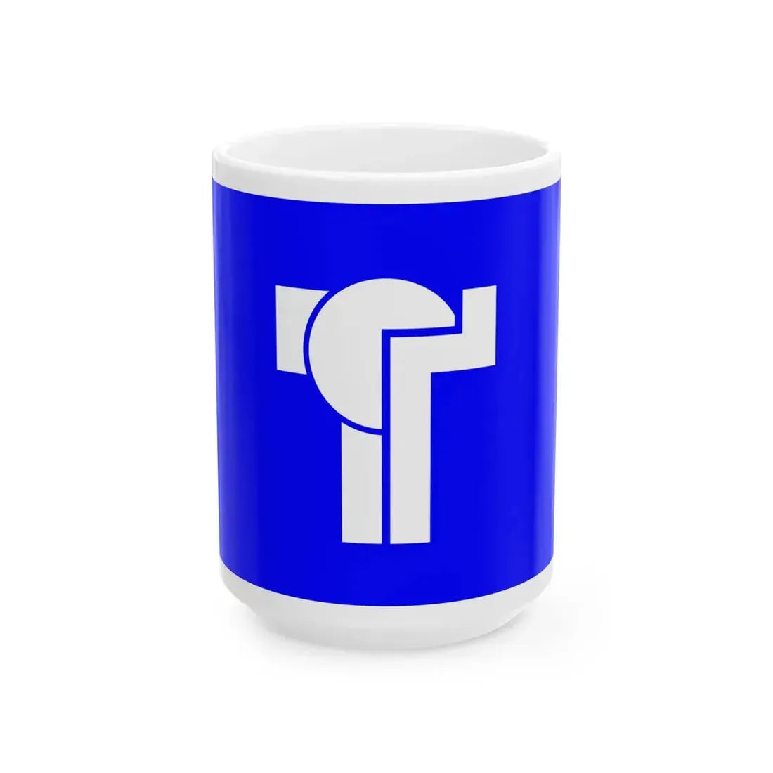 Former flag of Tempe Arizona blue variant (United States) White Coffee Mug 15oz - Go Mug Yourself