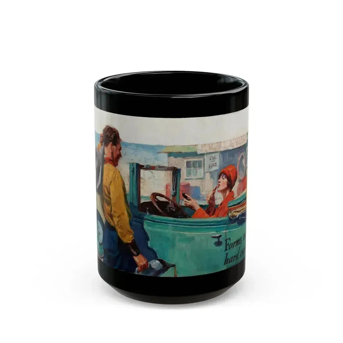 Forms No Hard Carbon, advertising illustration - Black Coffee Mug 15oz - Go Mug Yourself