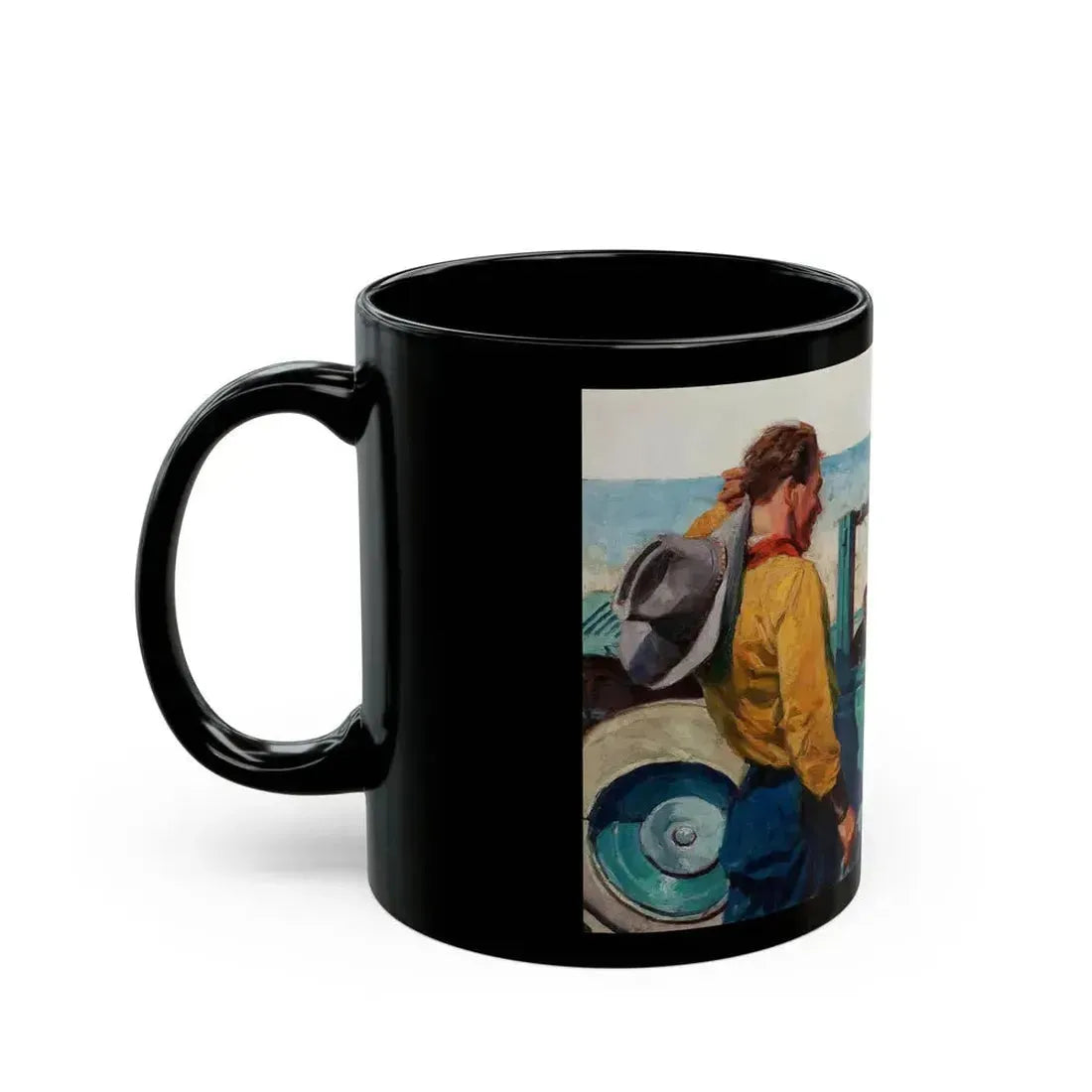 Forms No Hard Carbon, advertising illustration - Black Coffee Mug - Go Mug Yourself