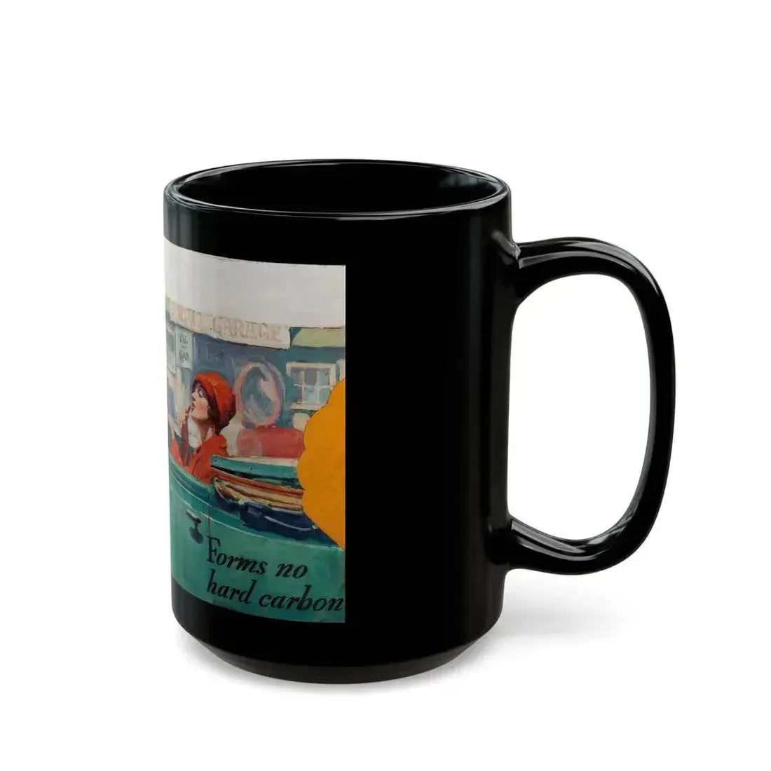 Forms No Hard Carbon, advertising illustration - Black Coffee Mug - Go Mug Yourself