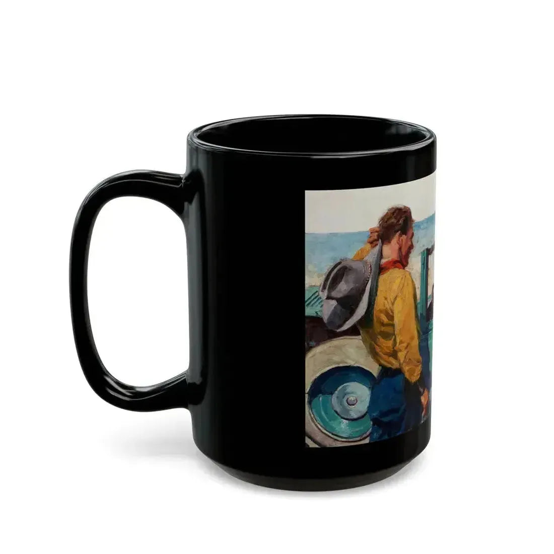 Forms No Hard Carbon, advertising illustration - Black Coffee Mug - Go Mug Yourself