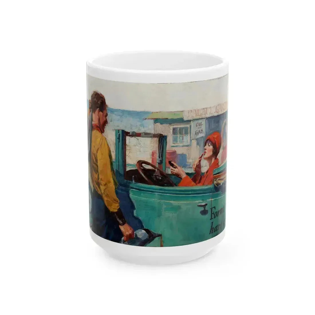 Forms No Hard Carbon, advertising illustration - White Coffee Mug 15oz - Go Mug Yourself