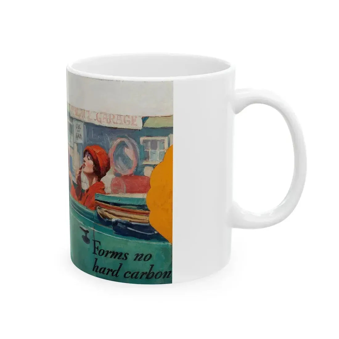Forms No Hard Carbon, advertising illustration - White Coffee Mug - Go Mug Yourself