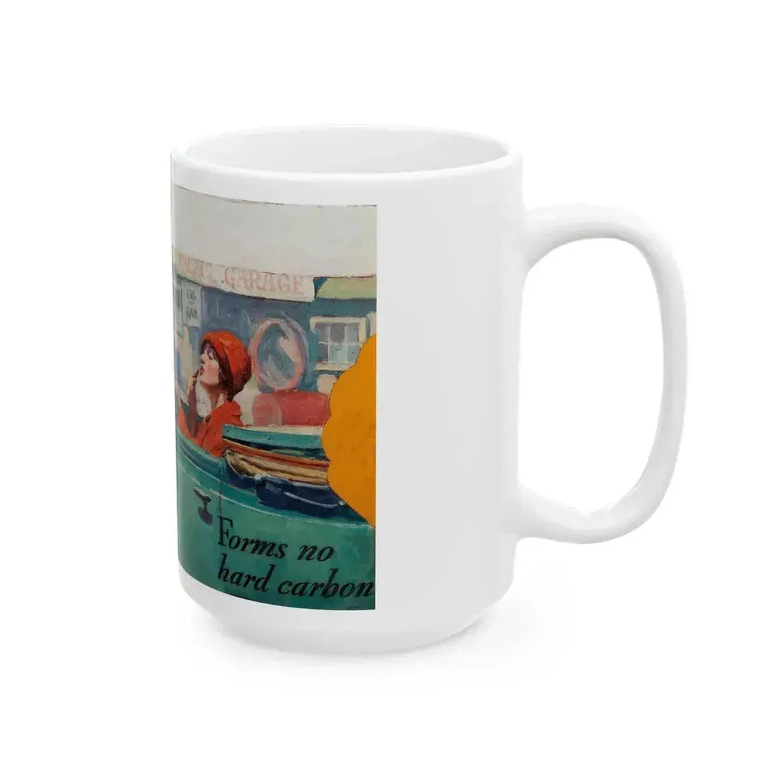 Forms No Hard Carbon, advertising illustration - White Coffee Mug - Go Mug Yourself
