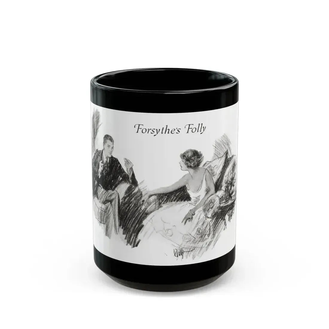 Forsythe's Folly (2), McCalls magazine, November 1923 - Black Coffee Mug 15oz - Go Mug Yourself