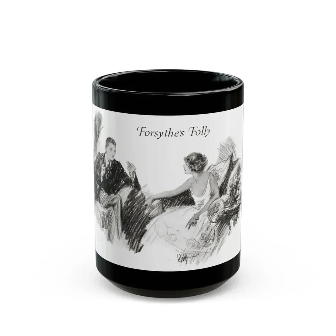 Forsythe's Folly (2), McCalls magazine, November 1923 - Black Coffee Mug 15oz - Go Mug Yourself