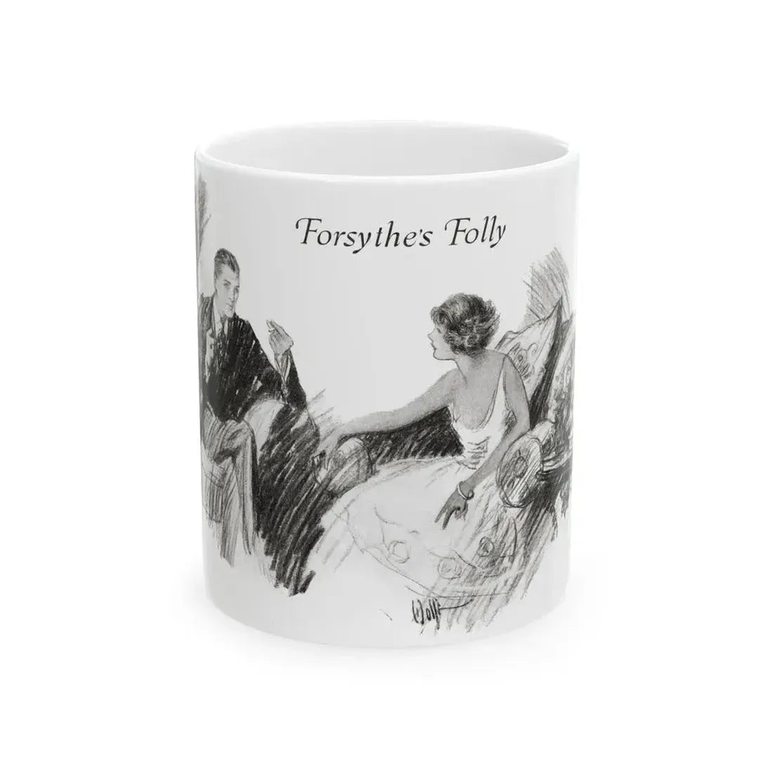 Forsythe's Folly (2), McCalls magazine, November 1923 - White Coffee Mug 11oz - Go Mug Yourself