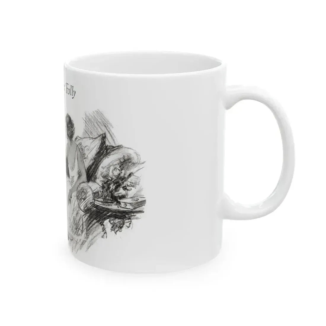 Forsythe's Folly (2), McCalls magazine, November 1923 - White Coffee Mug - Go Mug Yourself