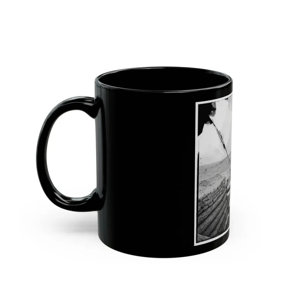 Fort Brady, Va. Battery Of Parrott Guns Manned By Company C, 1st Connecticut Heavy Artillery (U.S. Civil War) Black Coffee Mug - Go Mug Yourself