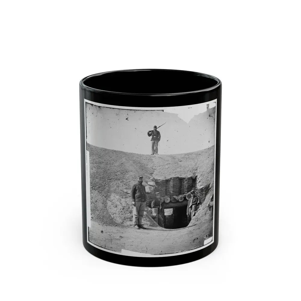 Fort Brady, Va. Entrance To Magazine (U.S. Civil War) Black Coffee Mug 11oz - Go Mug Yourself