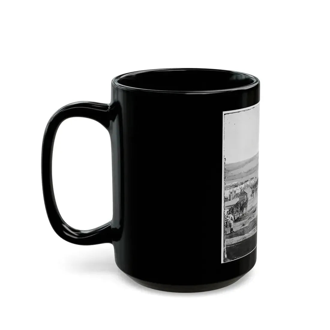 Fort Burnham, Va., Vicinity. Camp Of The 5th Pennsylvania Cavalry Near The Battlefield Of Oct. 29, 1864 (U.S. Civil War) Black Coffee Mug - Go Mug Yourself