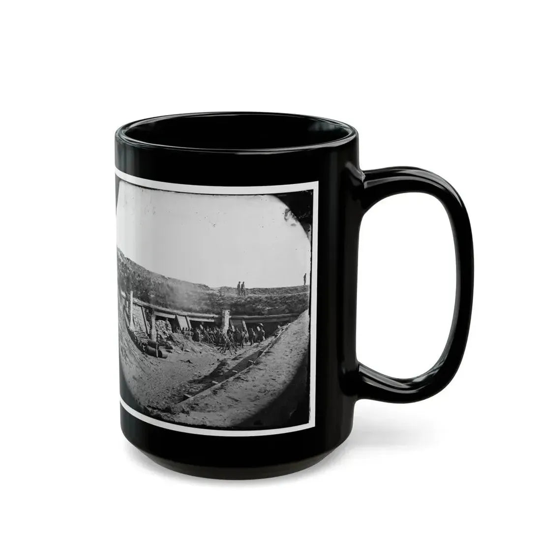 Fort Fisher, N.C. Interior Of The Pulpit ; Another View (U.S. Civil War) Black Coffee Mug - Go Mug Yourself
