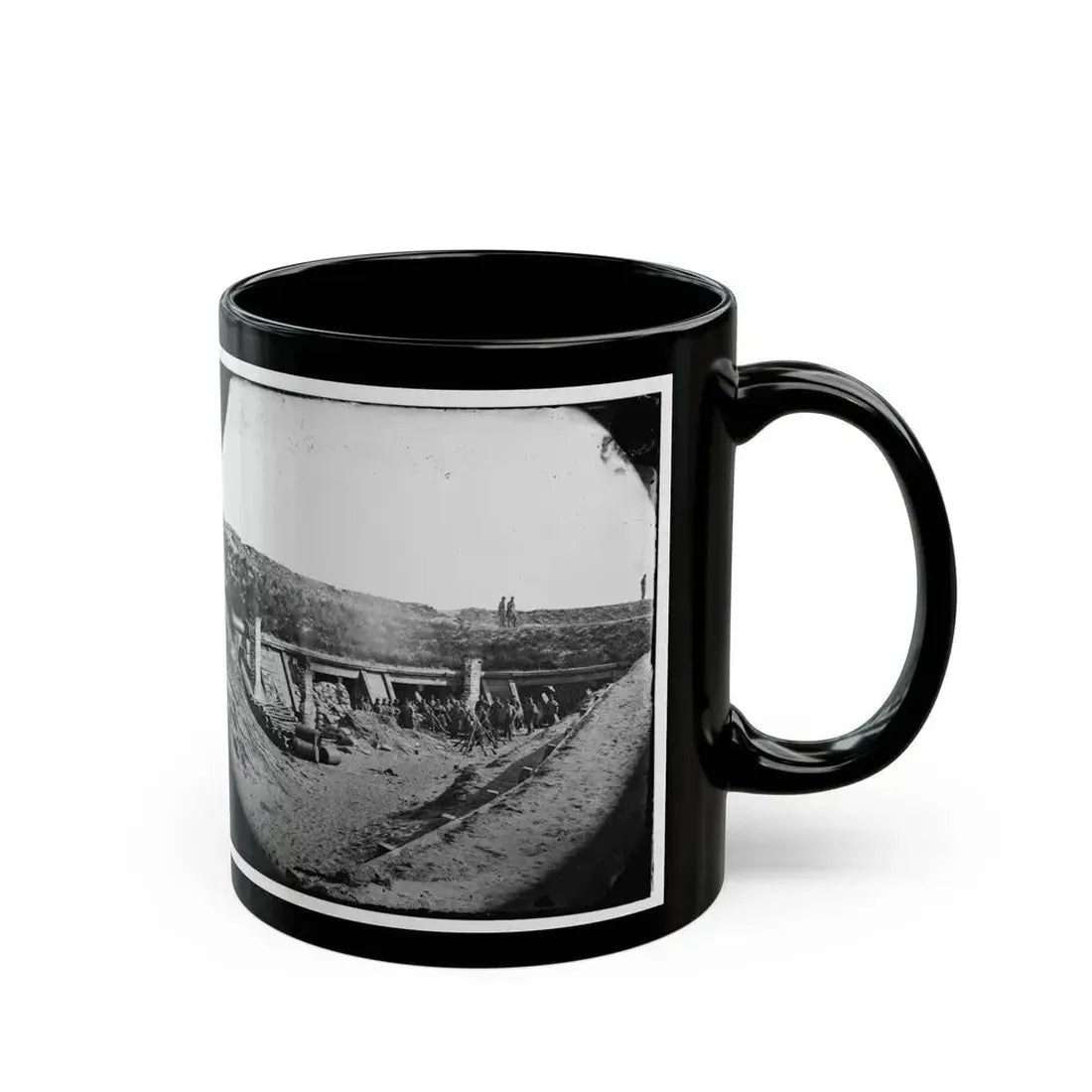 Fort Fisher, N.C. Interior Of The Pulpit ; Another View (U.S. Civil War) Black Coffee Mug - Go Mug Yourself