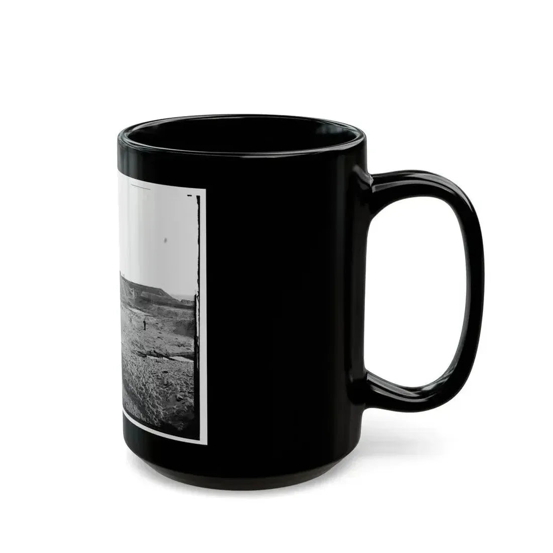 Fort Fisher, N.C. Interior View Of Southeast End, Showing Site Of Main Magazine (U.S. Civil War) Black Coffee Mug - Go Mug Yourself