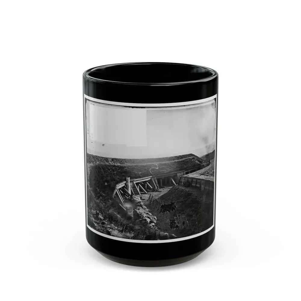 Fort Fisher, N.C. Interior View Of The Pulpit (U.S. Civil War) Black Coffee Mug 15oz - Go Mug Yourself