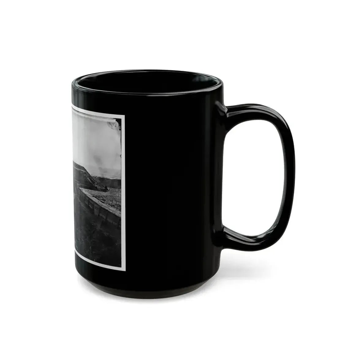 Fort Fisher, N.C. Interior View Of The Pulpit (U.S. Civil War) Black Coffee Mug - Go Mug Yourself