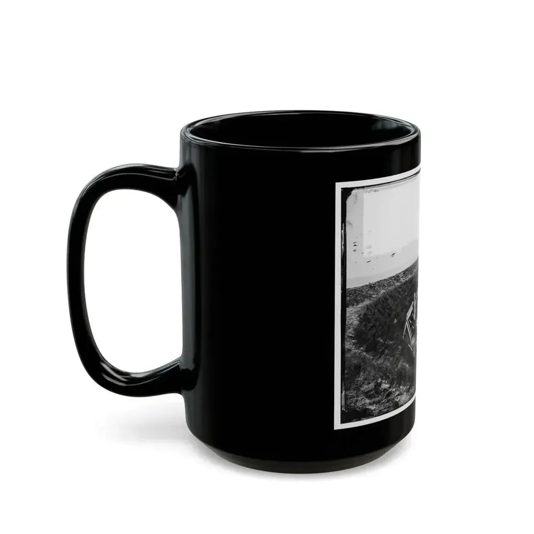 Fort Fisher, N.C. Interior View Of The Pulpit (U.S. Civil War) Black Coffee Mug - Go Mug Yourself