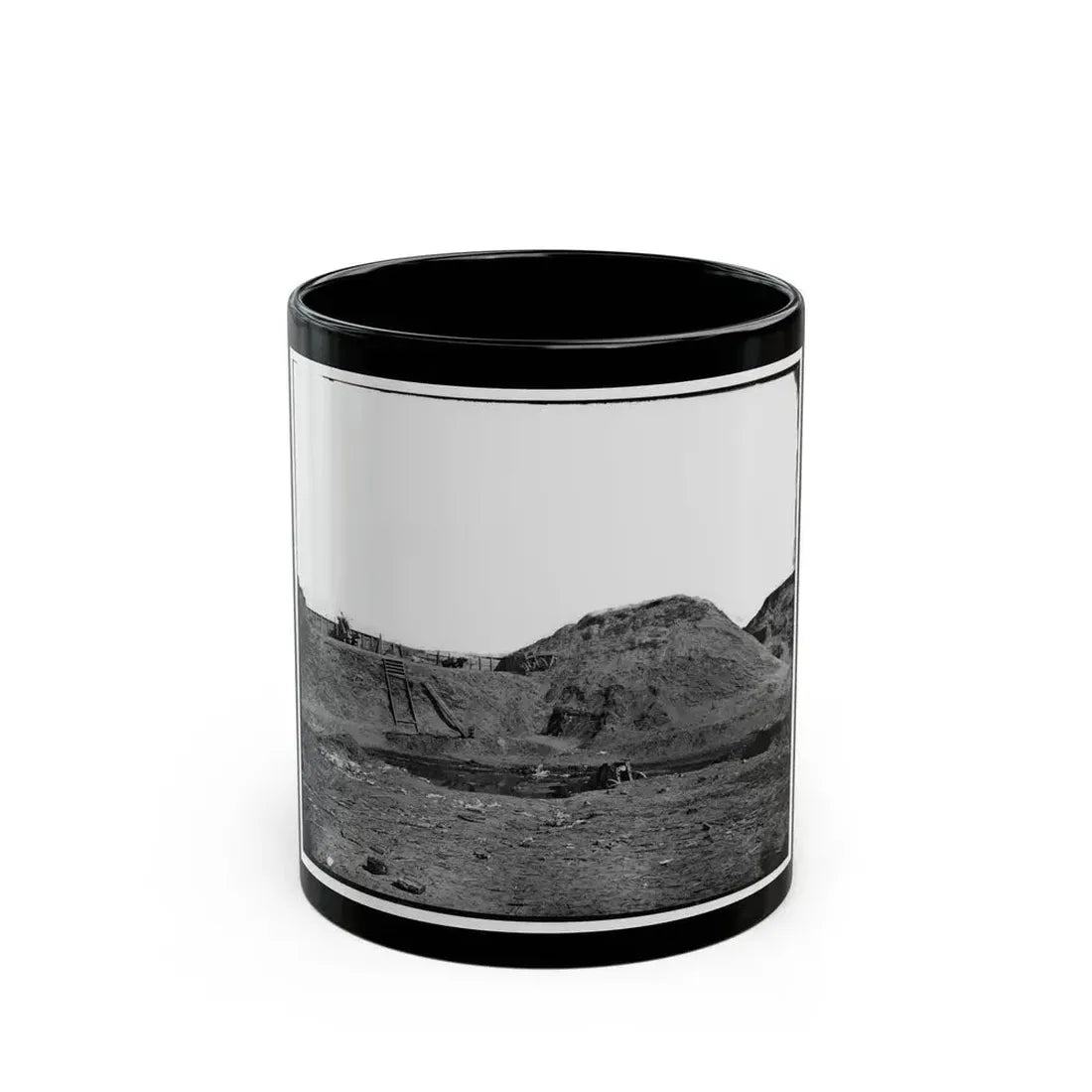 Fort Fisher, N.C. Interior View Of Transverse And Magazine On The Land Front (U.S. Civil War) Black Coffee Mug - Go Mug Yourself