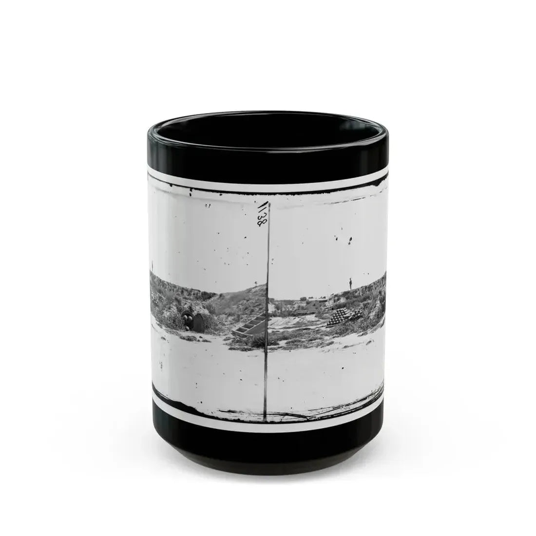 Fort Fisher, N.C. Interior View (U.S. Civil War) Black Coffee Mug 15oz - Go Mug Yourself